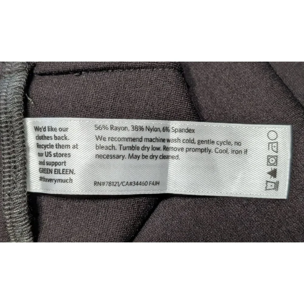 Eileen Fisher Womens Slim Pant XL Black Rayon Nylon Spandex Heavyweight - Picture 11 of 15